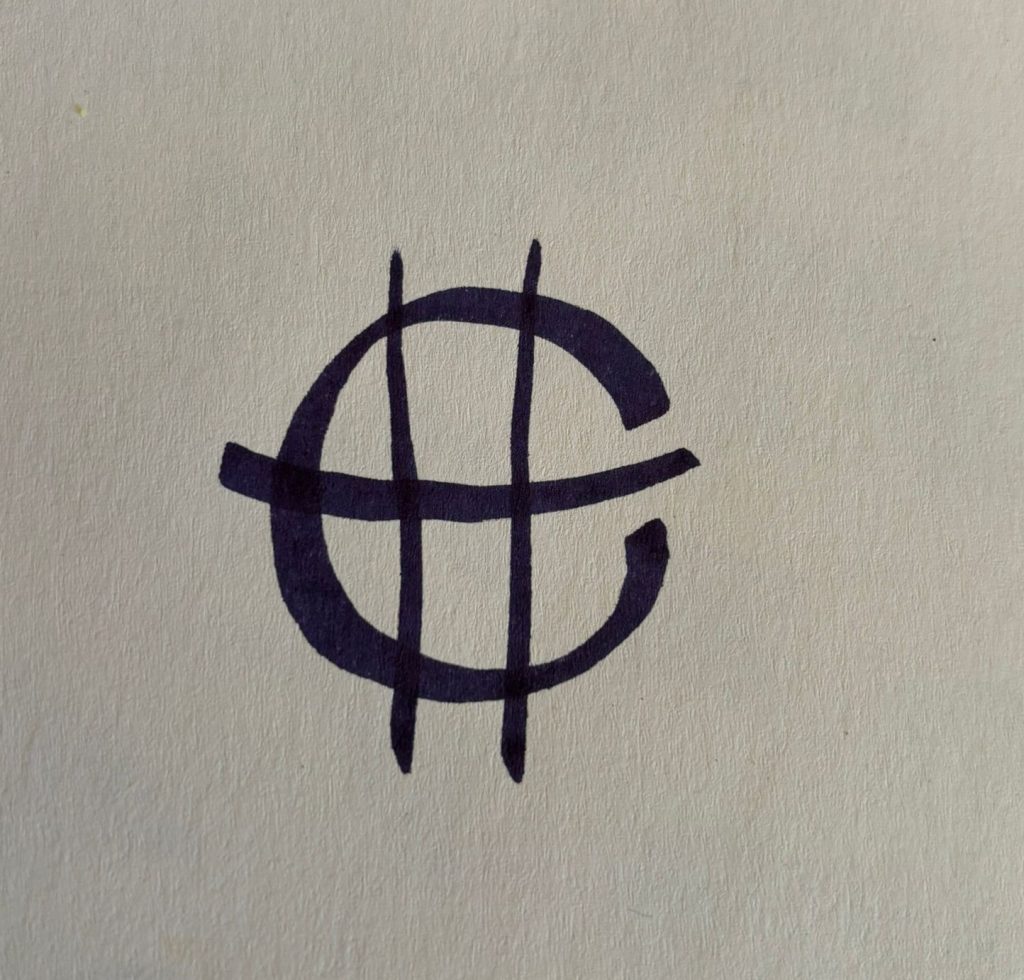 Handschriftliche Signatur der Künstlerin Christine Herbold-Ohmes auf ihren Werken.